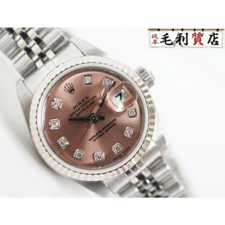 ロレックス ROLEX デイトジャスト 79174G ピンク 10P ダイヤモンド ステンレス F番 自動巻き レディース  時計(腕時計)