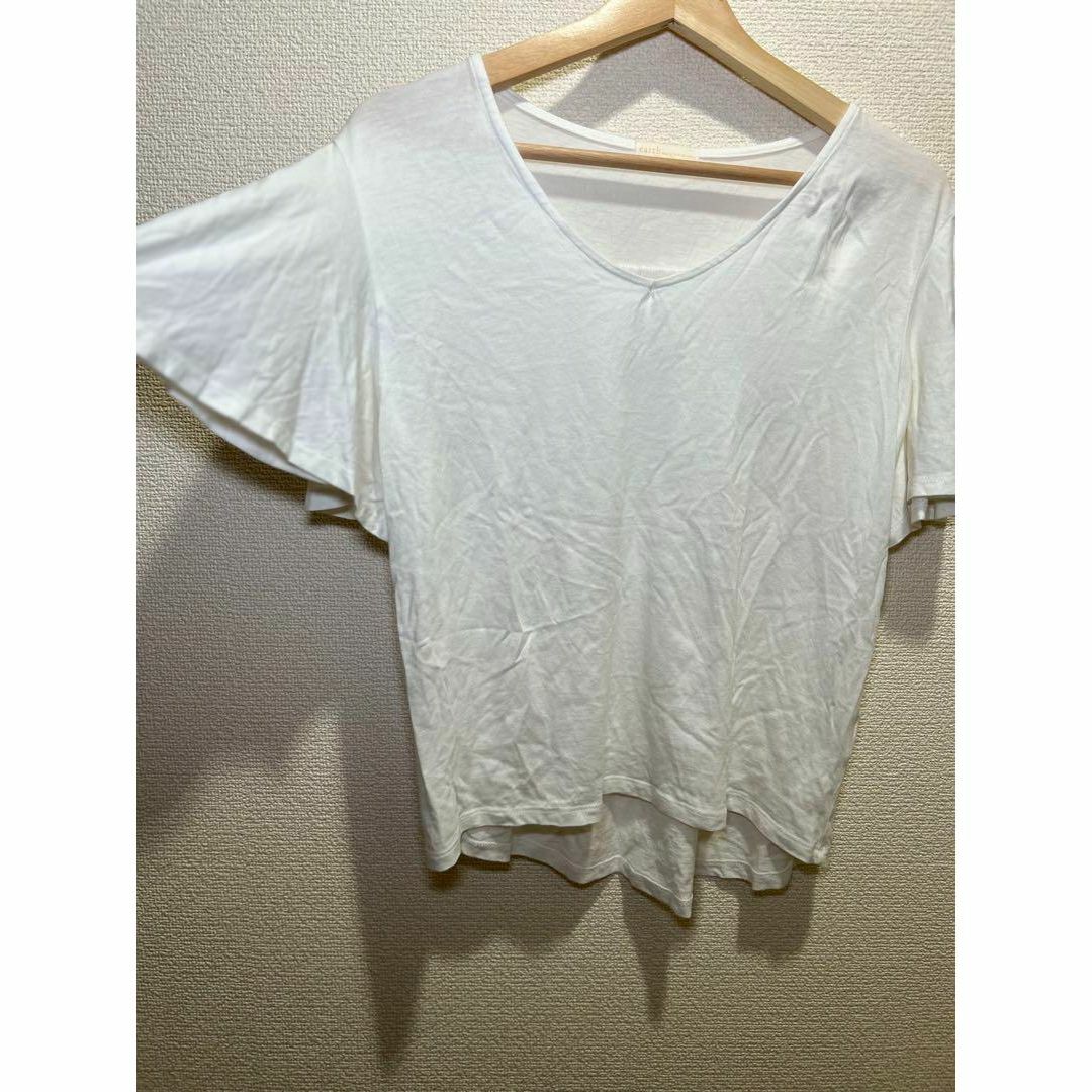 earth music & ecology(アースミュージックアンドエコロジー)の【アースミュージック&エコロジー】半袖Tシャツ　袖幅広い　フリーサイズ レディースのトップス(Tシャツ(半袖/袖なし))の商品写真