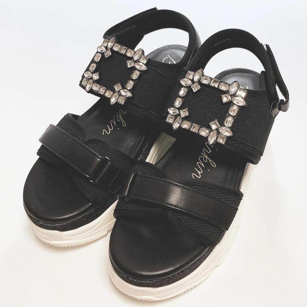 ファッションなデザイン Bridget ビジュースポーツサンダル 未使用✨24cm - Birkin 靴