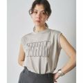 【ライトグレー】ノースリーブロゴTシャツ