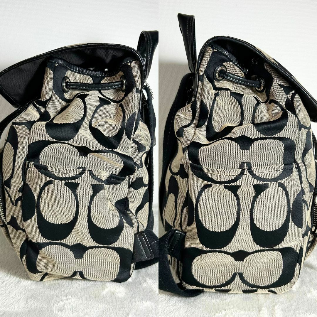 ランキング2025 COACH ベージュ リュック シグネチャー 【美品】コーチ - バッグ