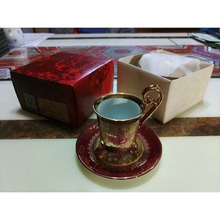 大橋陶器　デミカップ　カップ＆ソーサー　箱付き　926エンヂ　かわいい昭和レトロ(陶芸)