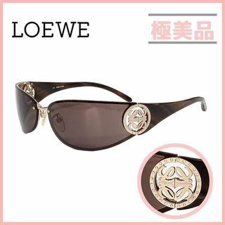 ロエベ(LOEWE)のロエベ サングラス アナグラム ラインストーン ゴールド ブラウン LOEWE(サングラス/メガネ)