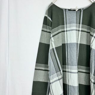 極美品✨ クロストーククラブ ワンピース ロング チェック柄 大きめ グリーン(ロングワンピース/マキシワンピース)