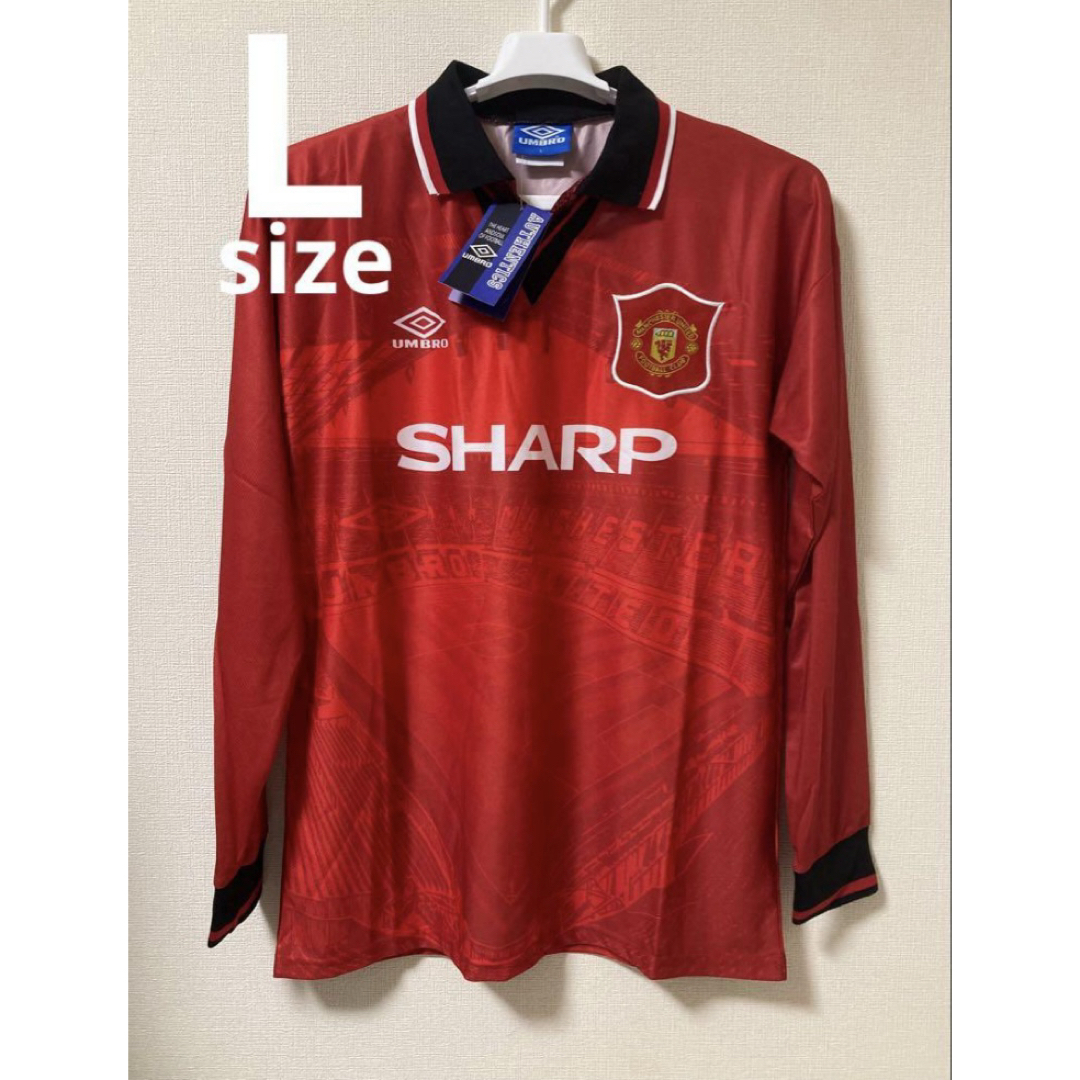 UMBRO(アンブロ)の【新品未使用】UMBRO マンチェスターユナイテッド 94-96 ホーム 長袖 スポーツ/アウトドアのサッカー/フットサル(ウェア)の商品写真