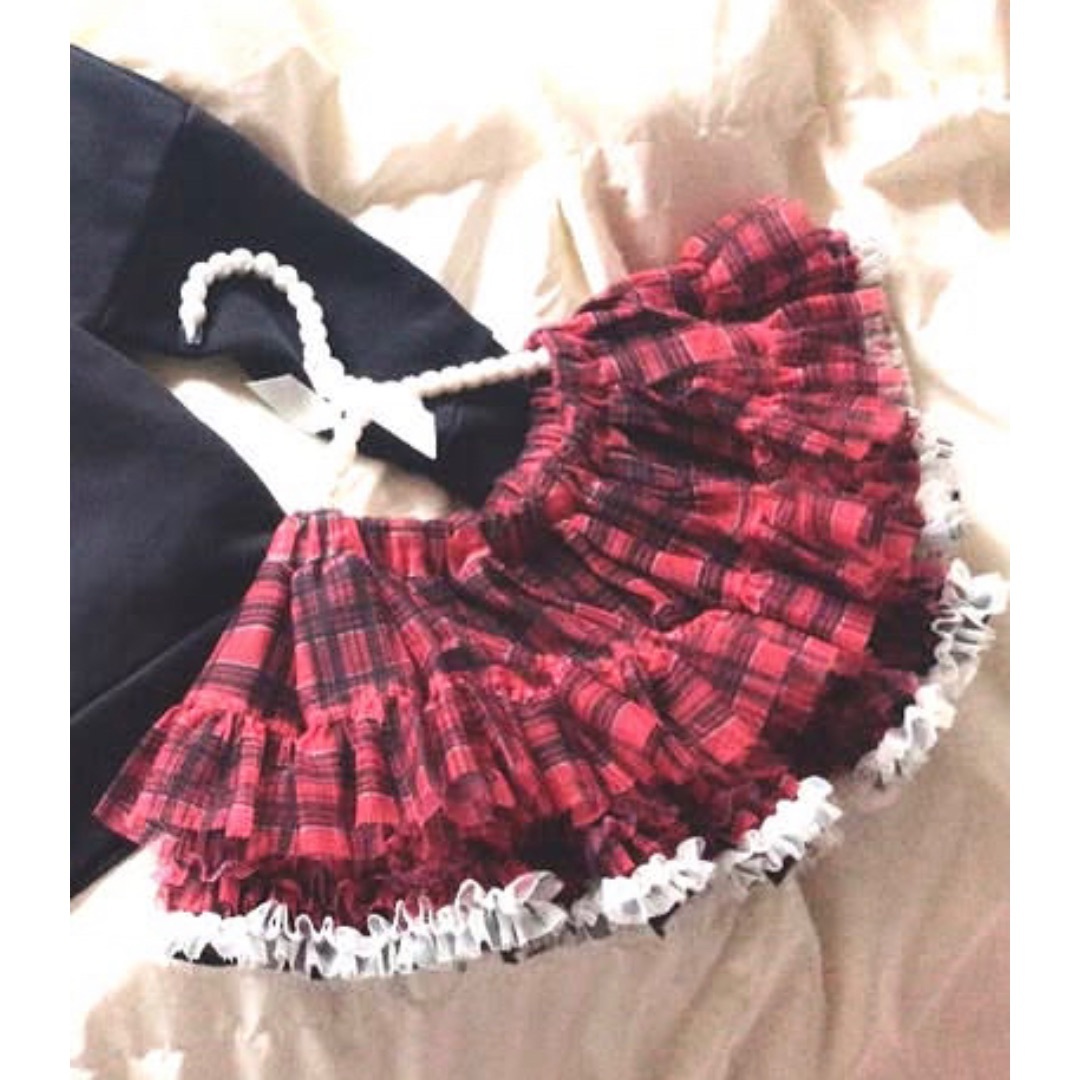 パンパンチュチュ　リボン付カーディガン　チュールチェックスカート　セット RED COLLECTION – パンパンチュチュ公式オンラインストア