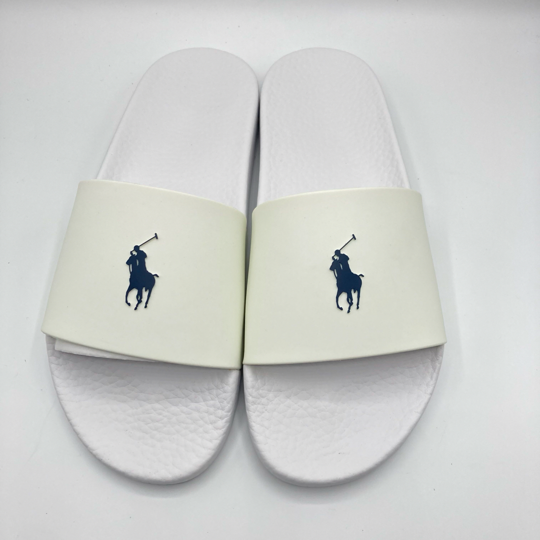 ポロラルフローレン ポニースライド サンダル ホワイト ホワイト 28cm POLO RALPH LAUREN - ポロラルフローレン ポニースライド