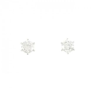 【リメイク】PT900/ST ダイヤモンド ピアス 0.430CT 0.451CT G-H I1 Good(ピアス)