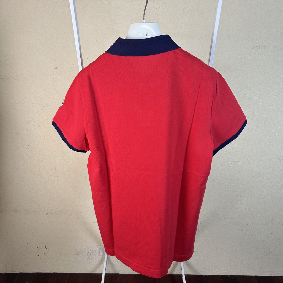 MONCLER モンクレール ポロシャツ 赤 M 3502625Y0071 MONCLER - 【美品】MONCLER モンクレール半袖ポロシャツ赤レッド
