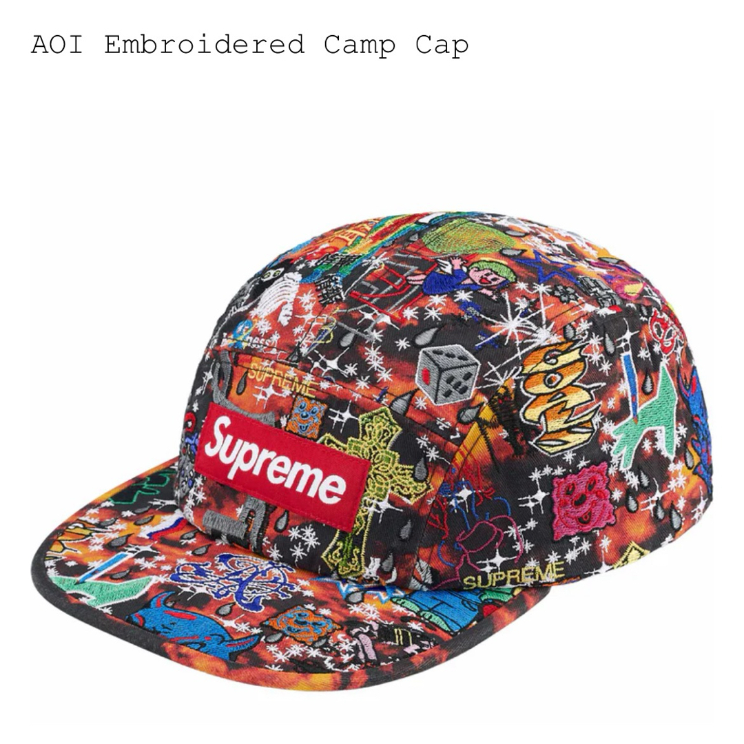 Supreme(シュプリーム)のSupreme AOI Embroidered Camp Cap メンズの帽子(キャップ)の商品写真