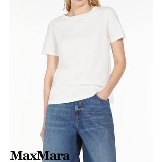 ウィークエンドマックスマーラ(Weekend Max Mara)のマックスマーラ コットンストレッチ 無地Ｔシャツ ホワイト(Tシャツ(半袖/袖なし))