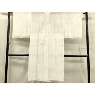 平和屋着物■長襦袢　無双仕立て　雲取り花地紋　白色　さが美扱い　正絹　逸品　DAAS5586we(着物)