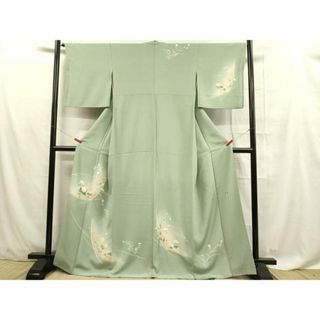平和屋着物■訪問着　作家物　草花文　暈し染め　金彩　正絹　逸品　DAAS5555we(着物)