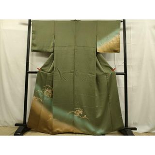 平和屋着物■訪問着　刺繍　雪芝花文　暈し染め　金彩　正絹　逸品　DAAS5557we(着物)