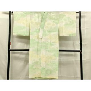 平和屋着物■長襦袢　無双仕立て　立波菊地紋　暈し染め　正絹　逸品　DAAS5558we(着物)
