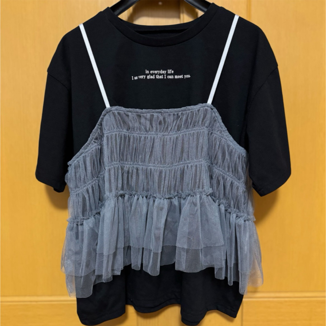 Laumeomi.. トップス ビスチェ Lサイズ レース 半袖 Tシャツ レディースのトップス(Tシャツ(半袖/袖なし))の商品写真