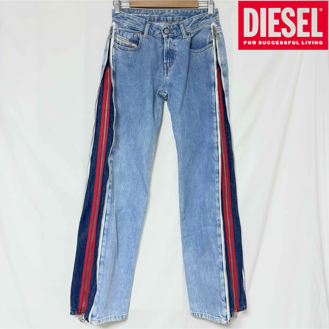 【超ポイント祭?期間限定】 DIESEL - W25 デニムパンツ スリムフィット サイドジップ DIESEL パンツ