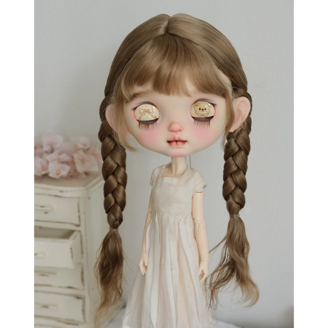 ブライス ウィッグ モヘアウィッグ 海外作家 JUNE029 ハンドメイドのぬいぐるみ/人形(人形)の商品写真