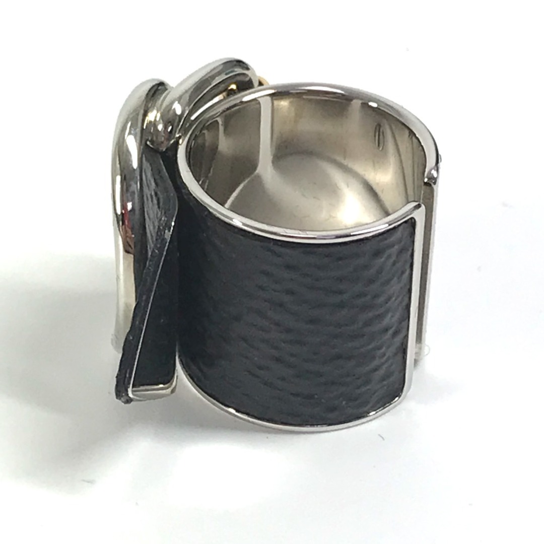 LOUIS VUITTON(ルイヴィトン)のルイヴィトン LOUIS VUITTON ロゴ MP0669  アクセサリー ベルトデザイン リング・指輪 レザー ブラック 美品 メンズのアクセサリー(リング(指輪))の商品写真