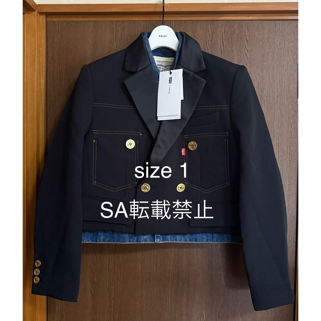 Levi's x sacai デニムジャケット 1 XS 新品未使用 sacai - 1新品 sacai x Levi's® デニム ツイル ジャケット