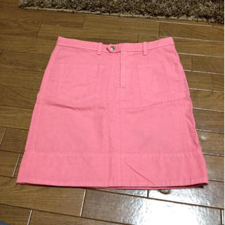 トゥモローランド(TOMORROWLAND)のMACPHEEピンクスカート☆綿麻☆(ミニスカート)