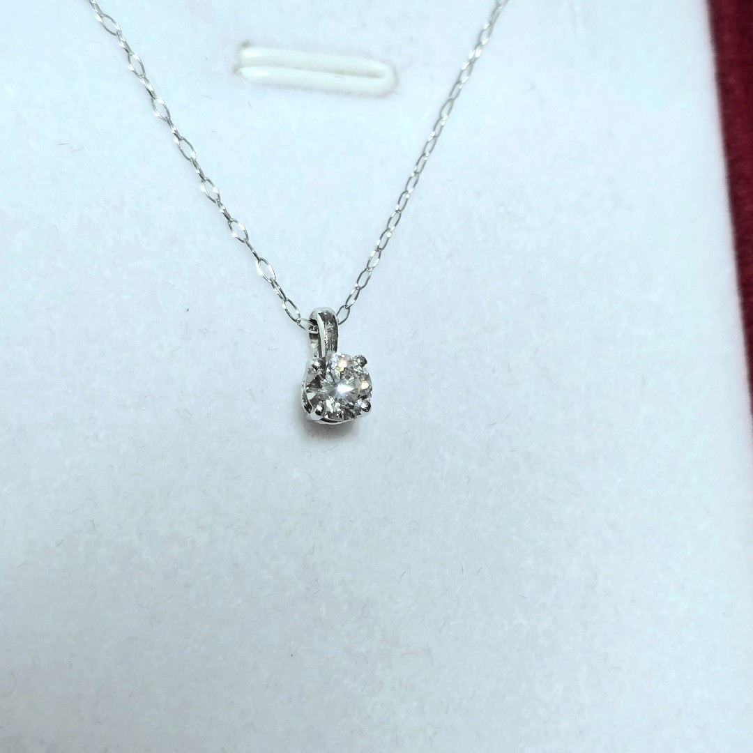 ダイヤモンド ネックレス 一粒 0.5ct D VS2 3EX H&C～EX H&C
