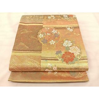 本金箔 袋帯 華飾雪輪文 唐織 上品 六通 U-5215 - メルカリ