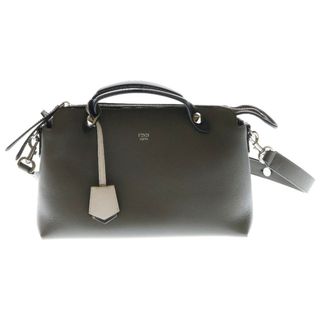 フェンディ(FENDI)のFENDI フェンディ バイザウェイ ミディアム 2WAYバッグ ハンドバッグ ショルダーバッグ シルバー金具 グレー レザー 8BL146(ショルダーバッグ)