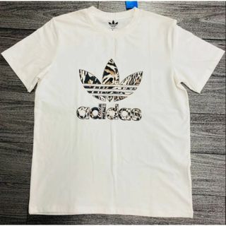 アディダス(adidas)のアディダス　Tシャツ 半袖　ホワイト　※メンズ 日本サイズM(Tシャツ/カットソー(半袖/袖なし))