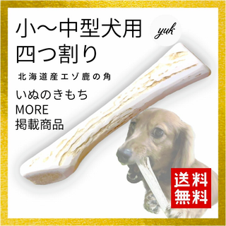 【割引きあり】小〜中型犬用　四つ割り　鹿の角　犬のおもちゃ　鹿の骨(犬)