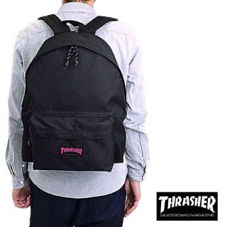 スラッシャー(THRASHER)の《新品同様＊レア》THRASHER スラッシャー リュック ブラック/ピンク(リュック/バックパック)