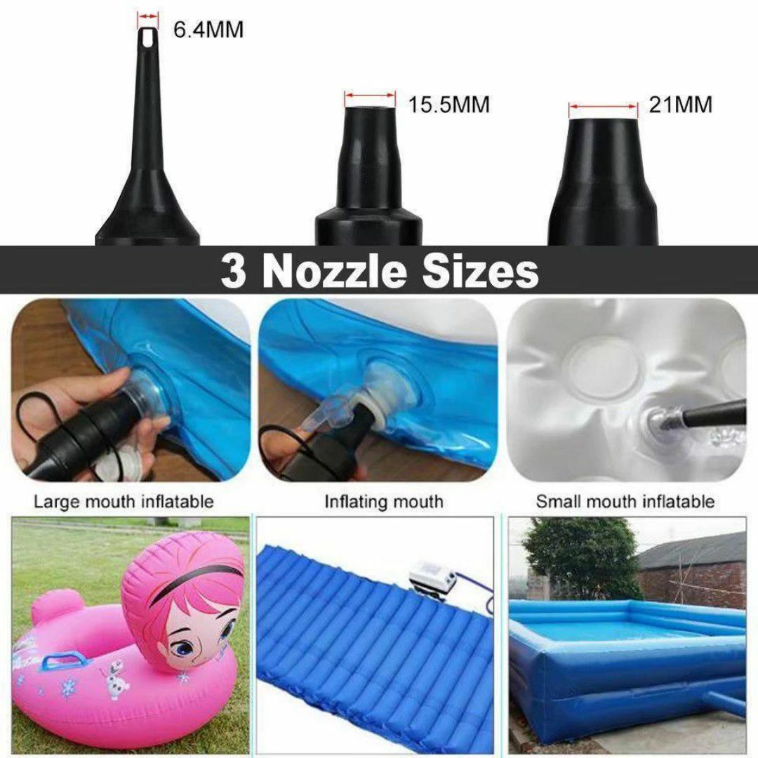 電動エアーポンプ 小型空気入れ ビニールプール家庭用 夏アウトドア スポーツ/アウトドアのスポーツ/アウトドア その他(マリン/スイミング)の商品写真