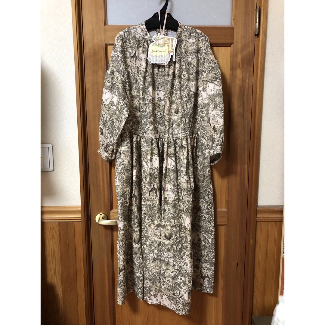 yukiemon／ユキエモン★タグ付き新品！リネンチャッピーツリーワンピースM franche lippee - yukiemon／ユキエモン☆タグ付き新品！リネン