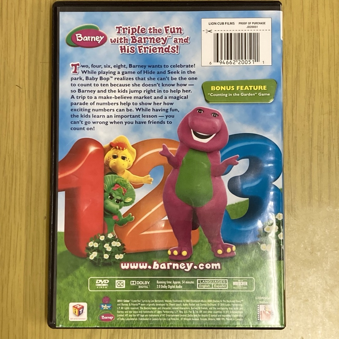 Barney A-Counting We Will Go DVD 1枚 エンタメ/ホビーのDVD/ブルーレイ(キッズ/ファミリー)の商品写真