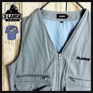 エクストララージ(XLARGE)の【即完売モデル】エクストララージ☆ワンポイント刺繍ロゴワークベスト 希少 人気L(ベスト)