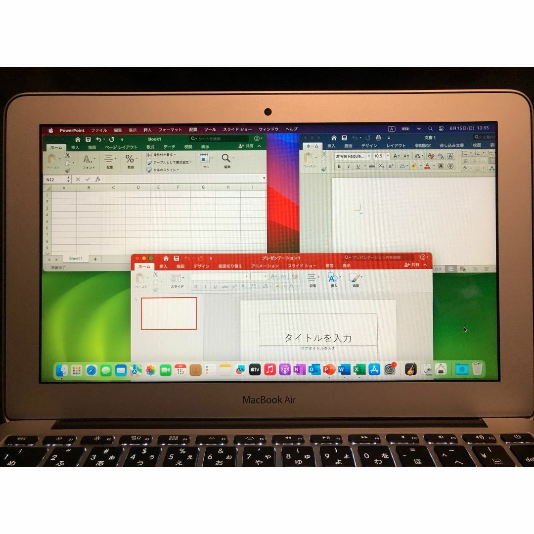 Apple(アップル)のMacBook Air 11 Early2015・オフィス＋GarageBand スマホ/家電/カメラのPC/タブレット(ノートPC)の商品写真