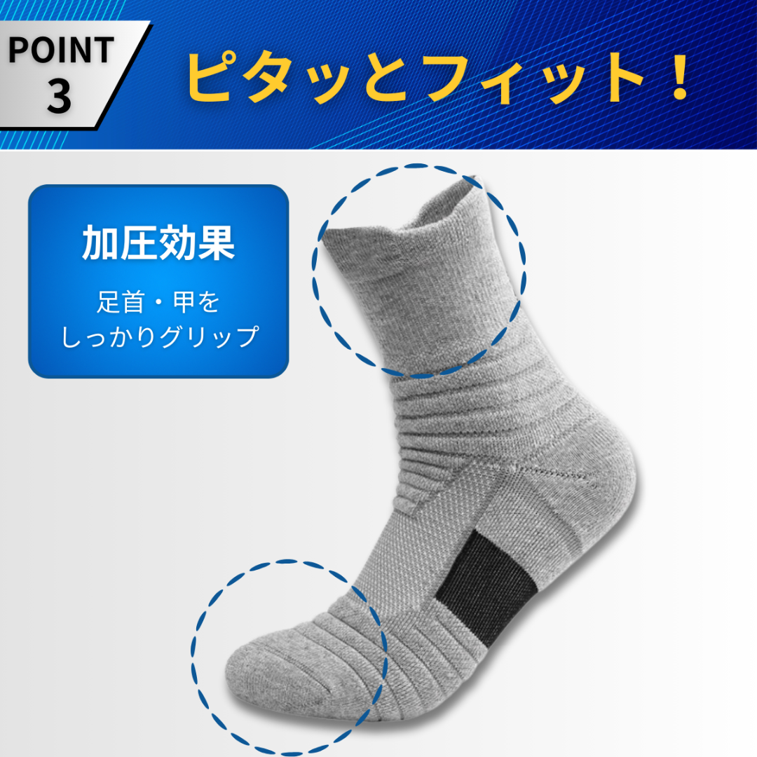 靴下 まとめ売り ソックス スポーツソックス メンズ レディース 3足 ホワイト メンズのレッグウェア(ソックス)の商品写真