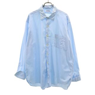 古着 VAN HEUSEN ヴァンヒューゼン 50s 60s ヴィンテージ 長袖 シャツ 17-33 水色 ダブルカフス メンズ(シャツ)