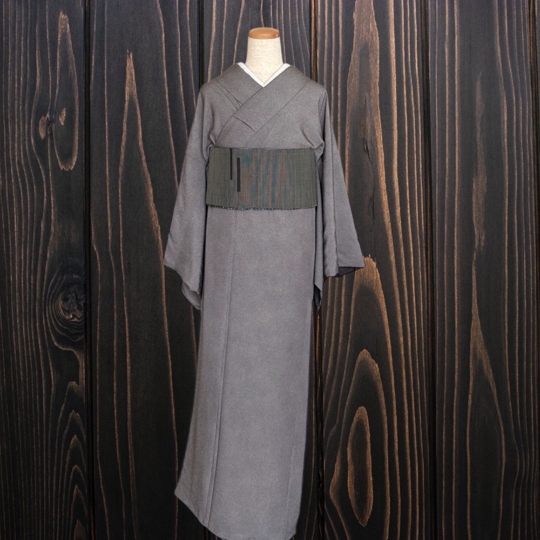 着物反物* 藍色と大島紬 大人の兵児帯 半幅帯 長尺465 ハンドメイド