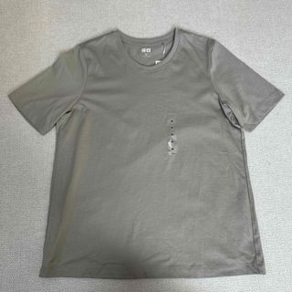 ユニクロ(UNIQLO)の未使用品　UNIQLO U グレー 半袖Tシャツ Mサイズ(Tシャツ(半袖/袖なし))