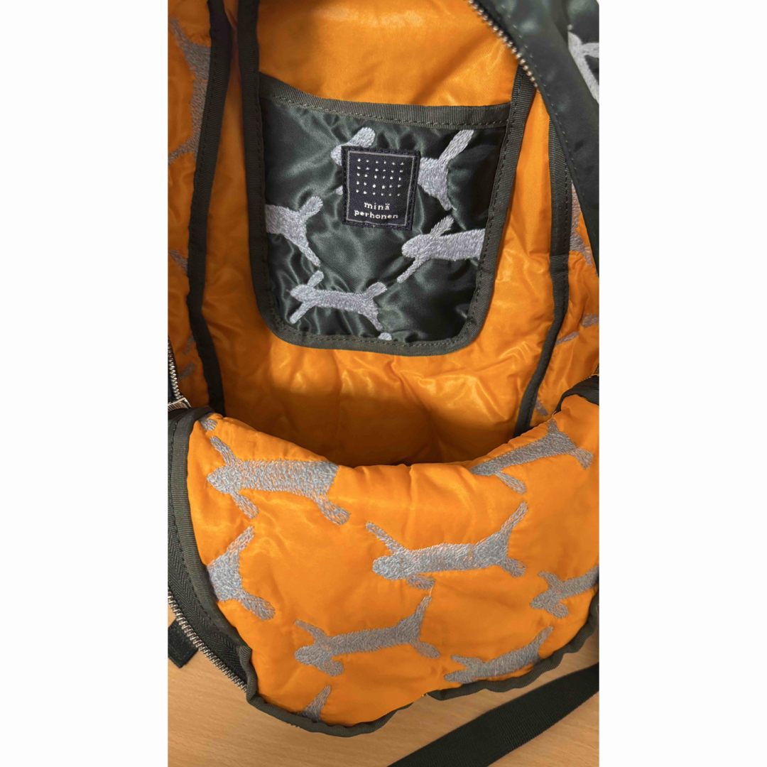美品:3回使用ミナペルホネン ポーター run run run DAYPACK mina perhonen - 美品:3回使用ミナペルホネン ポーター run run