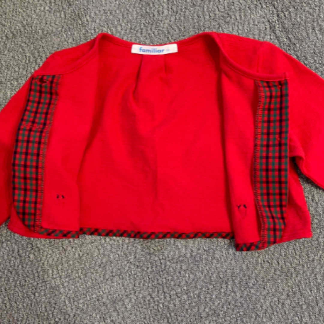 familiar(ファミリア)のfamiliarカーディガン 90cm キッズ/ベビー/マタニティのキッズ服女の子用(90cm~)(カーディガン)の商品写真