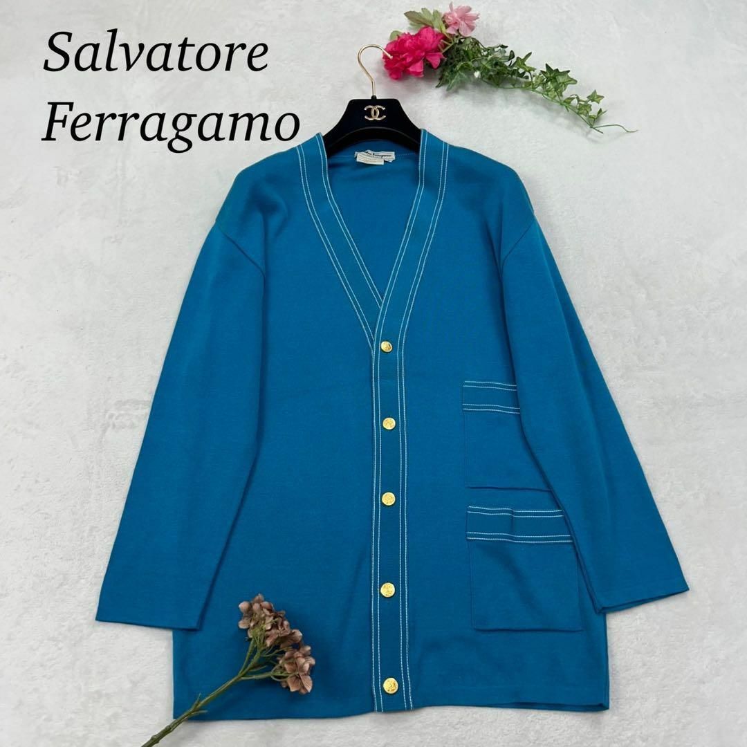 驚きの価格が実現！ Salvatore Ferragamo サルヴァトーレフェラガモ S 美品 G819 - トップス