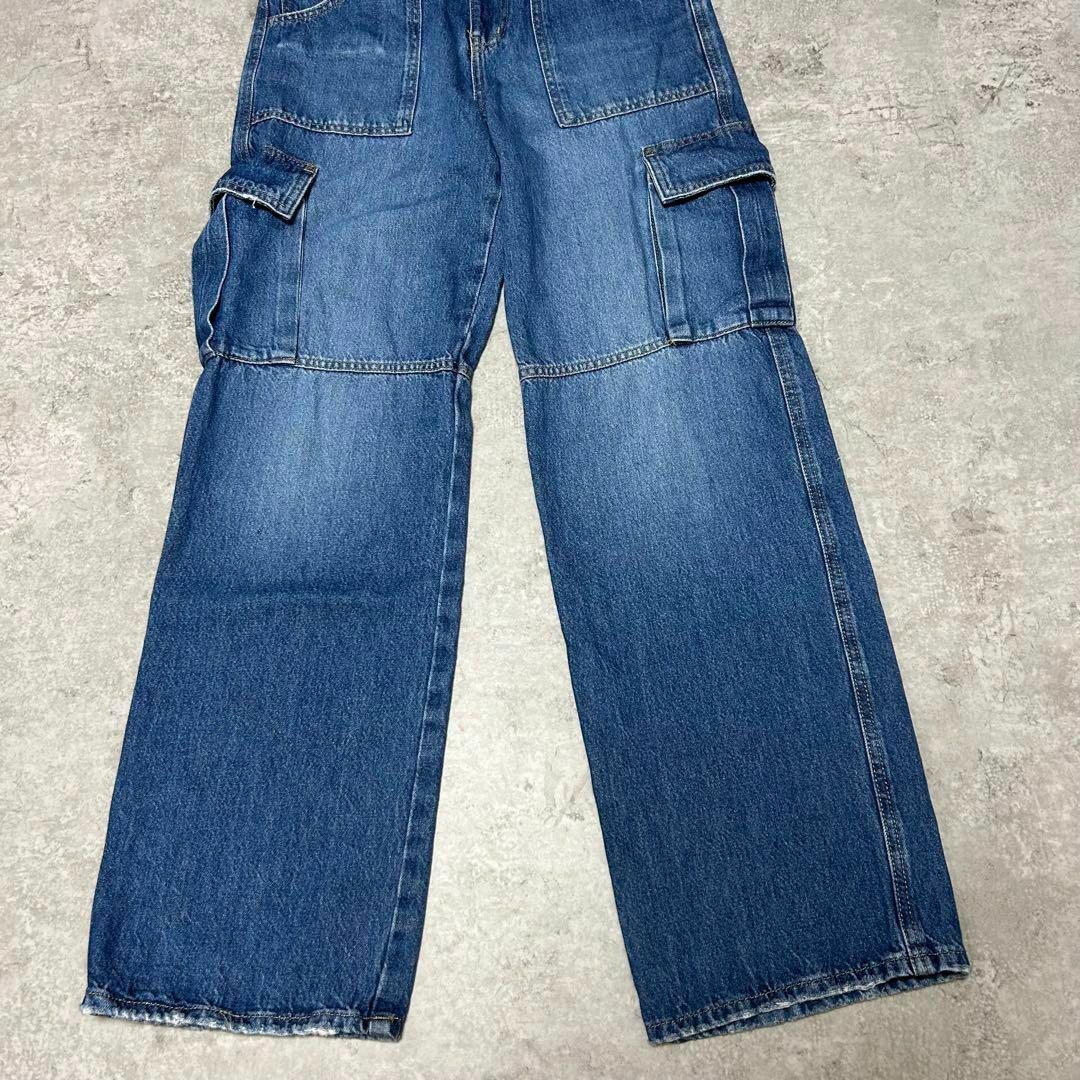 希少【ZARA ザラ】バギーパンツ カーゴパンツ/デニム パンツ ZARA - ZARA バギー デニムカーゴパンツ y2k 36メンズ