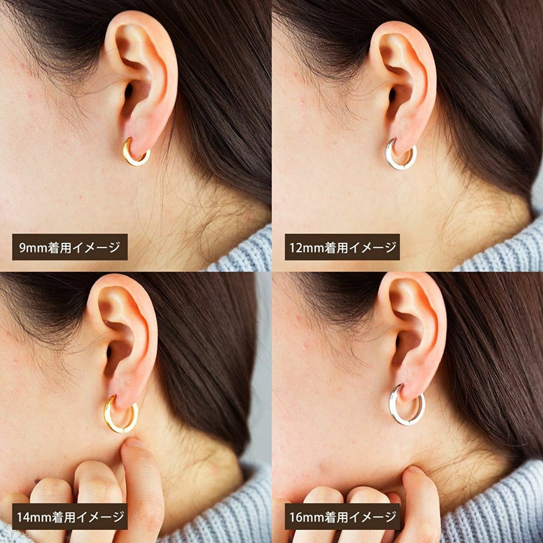 【数量限定】[アルマ] フープピアス 平面 リング フープ ピアス メンズ レデ レディースのアクセサリー(その他)の商品写真