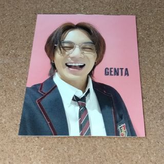 ジャニーズジュニア(ジャニーズJr.)のTravisJapan 松田元太 WINK UP 学ラン 自撮り 厚紙カード(アイドルグッズ)