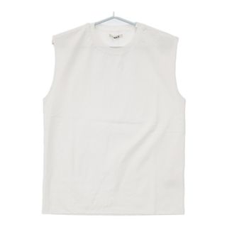 オーラリー(AURALEE)のAURALEE 新品 ORGANIC COTTON HIGH GAUGE JERSEY SLEEVELESS 2 定価13200円 ノースリーブカットソー ホワイト メンズ オーラリー【中古】5-0603S♪(Tシャツ/カットソー(半袖/袖なし))