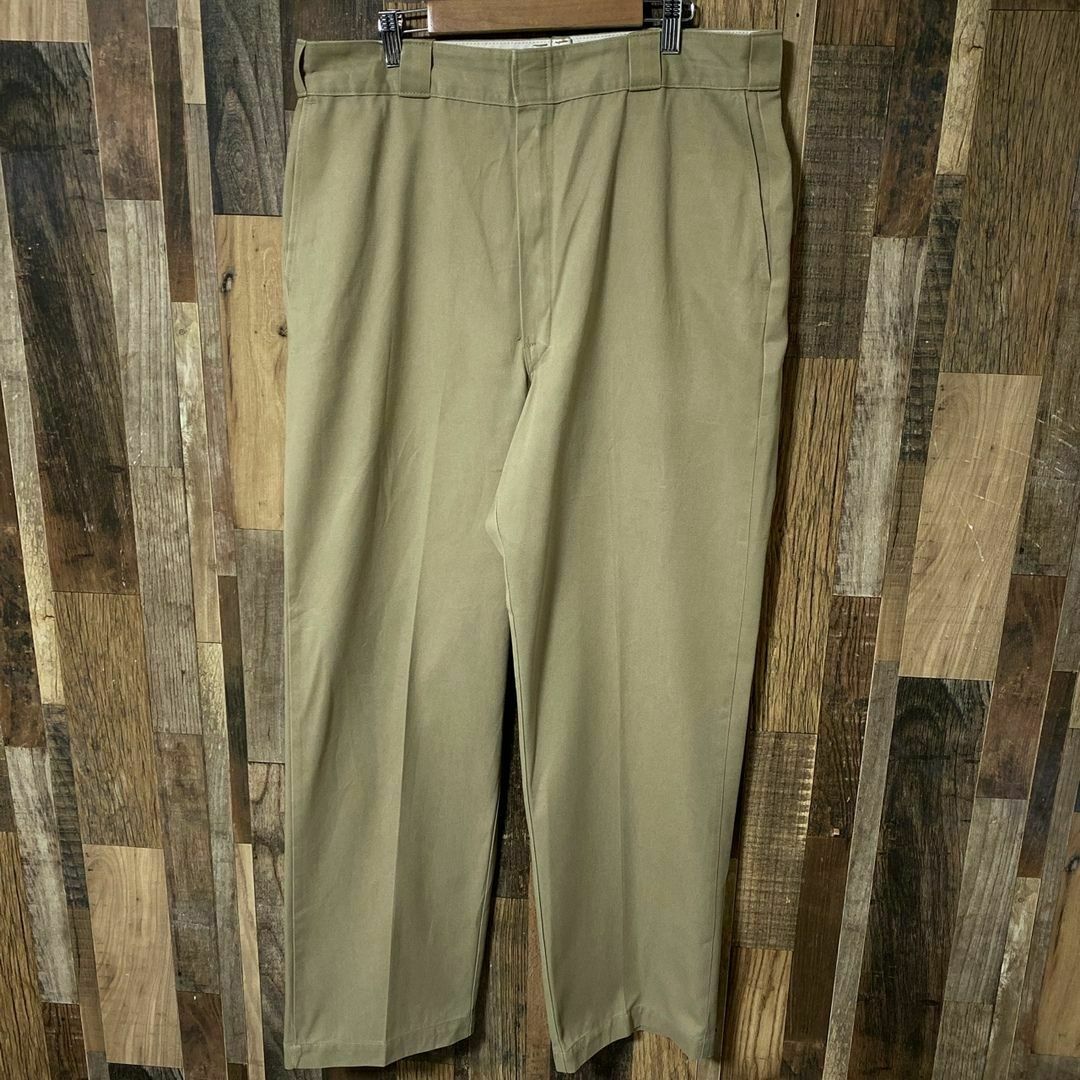 Dickies(ディッキーズ)のXL ベージュ ストリート ディッキーズ ワーク チノ パンツ USA古着 メンズのパンツ(ワークパンツ/カーゴパンツ)の商品写真