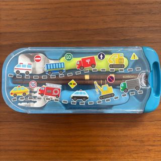 エジソン(EDISON)のエジソン　トリオセット　はたらくくるま　持ち運びができるカトラリーセット(スプーン/フォーク)