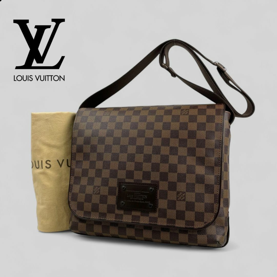 LOUIS VUITTON ダミエ・エベヌ ブルックリン MM ショルダーバッグ